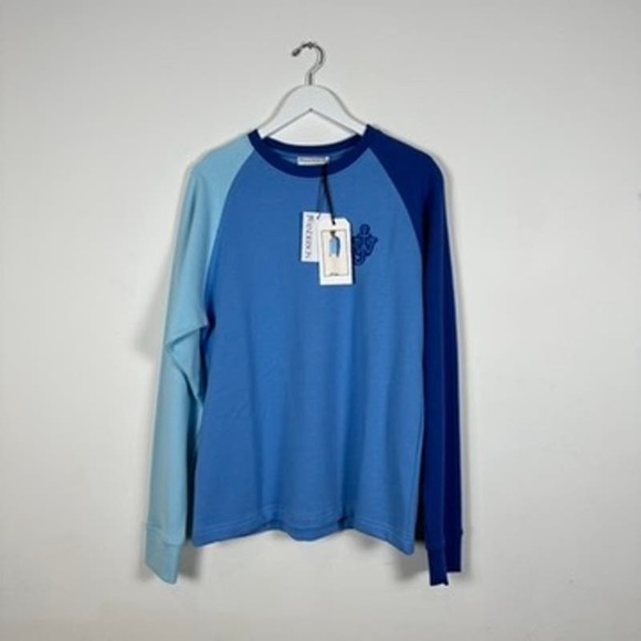 JW Anderson Long Sleeve Crewneck Sweater Blue - Picture 1 of 6